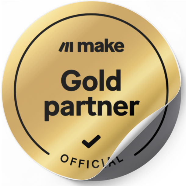 Badge make.com gold partenaire